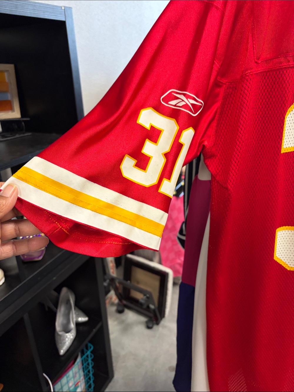 NFL Red Mesh Football Jersey with White NFL Shield - Picture 6 of 6